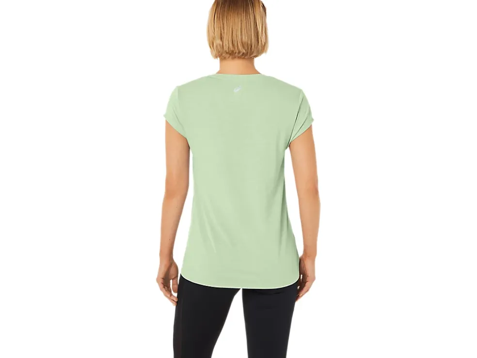 Cheap ASICS HEATHER VNECK TOP Whisper Green Heather