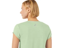 Cheap ASICS HEATHER VNECK TOP Whisper Green Heather