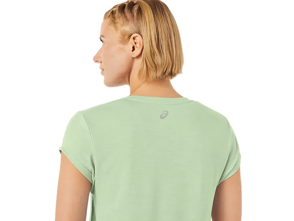 Cheap ASICS HEATHER VNECK TOP Whisper Green Heather