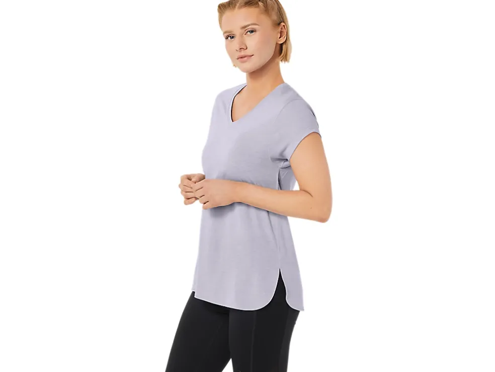 Flash Sale ASICS HEATHER VNECK TOP Lilac Hint Heather
