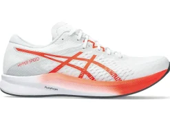New ASICS HYPER SPEED 3 White/Sunrise Red