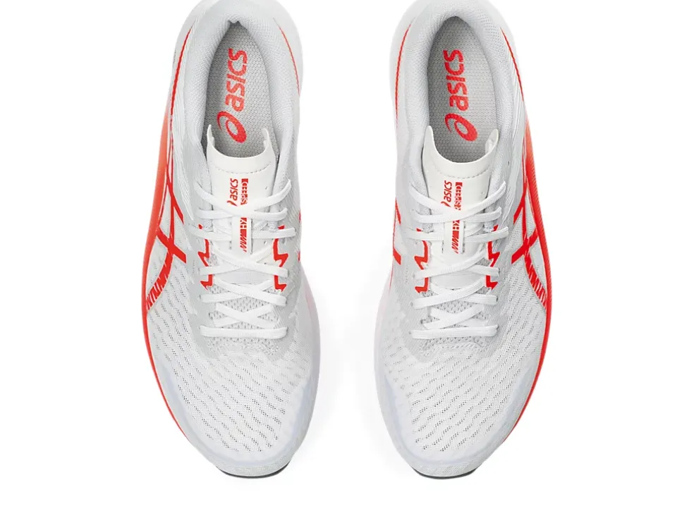 New ASICS HYPER SPEED 3 White/Sunrise Red