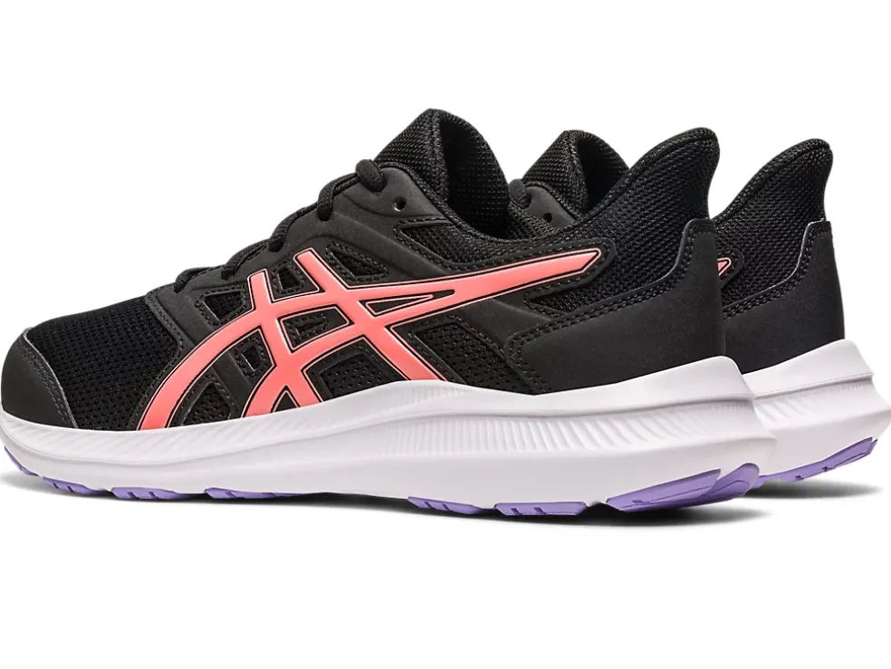 New ASICS JOLT 4 GRADE SCHOOL Black/Papaya