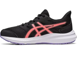 New ASICS JOLT 4 GRADE SCHOOL Black/Papaya