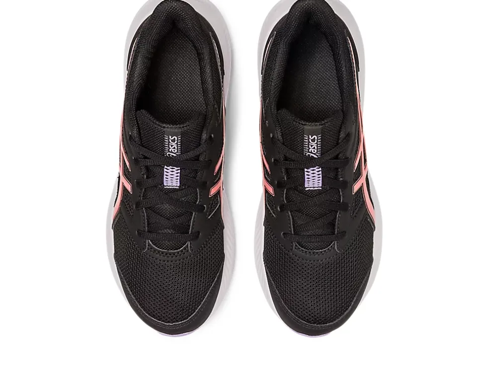 New ASICS JOLT 4 GRADE SCHOOL Black/Papaya