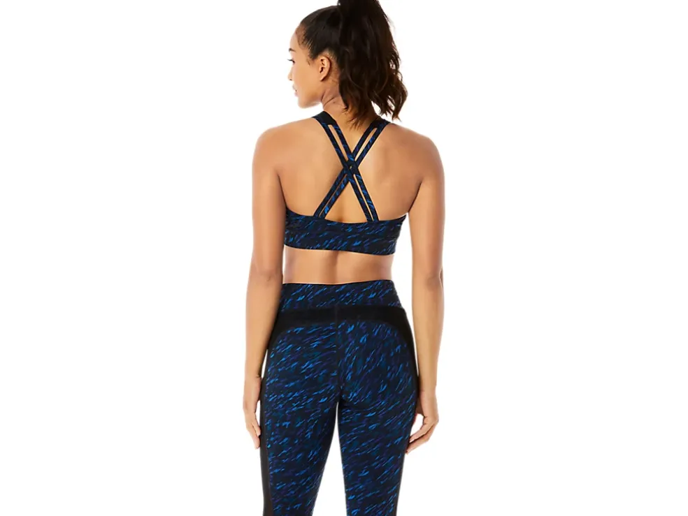 Cheap ASICS KATE STRAPPY BRA Night Shade/Lake Drive Print
