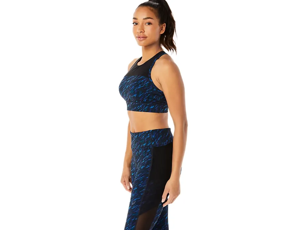 Cheap ASICS KATE STRAPPY BRA Night Shade/Lake Drive Print