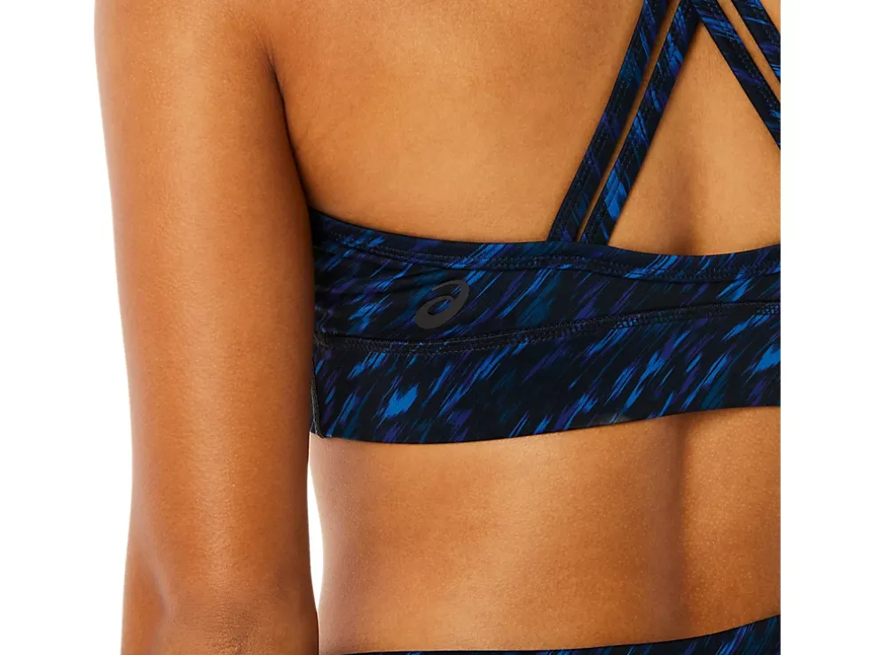 Cheap ASICS KATE STRAPPY BRA Night Shade/Lake Drive Print