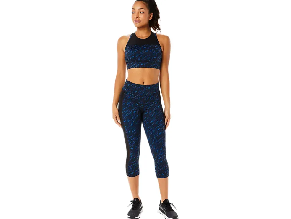 Cheap ASICS KATE STRAPPY BRA Night Shade/Lake Drive Print