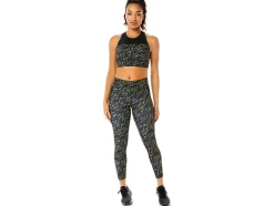 New ASICS KATE STRAPPY BRA Night Shade/Sage Print