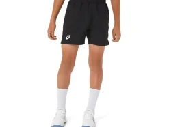 New ASICS KIDS; TENNIS SHORT Performance Black