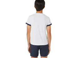 Shop ASICS KIDS; TENNIS SHORT SLEEVE TOP Brilliant White/Midnight