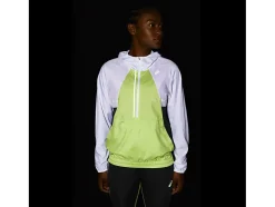 Online ASICS LITE-SHOW JACKET Brilliant White/Lime Green