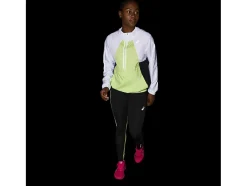 Online ASICS LITE-SHOW JACKET Brilliant White/Lime Green