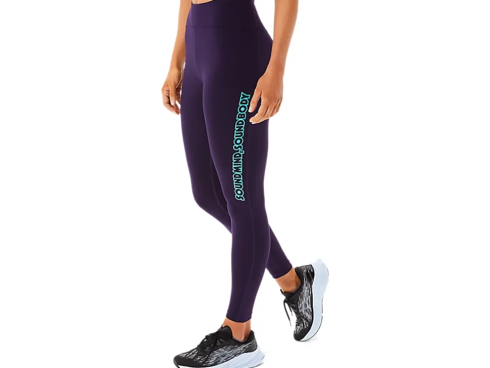 Fashion ASICS LOGO GRAPHIC TIGHT Night Shade