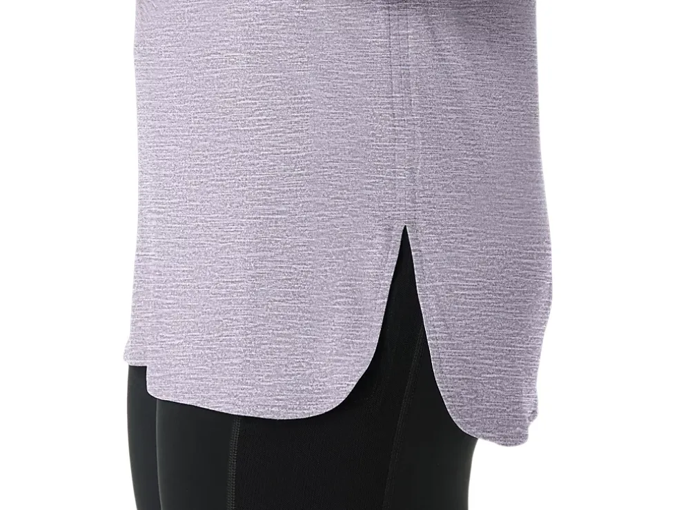 Hot ASICS LONG SLEEVE HEATHER TOP Dusk Violet Heather
