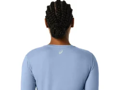 Discount ASICS LONG SLEEVE HEATHER TOP Blue Bliss Heather