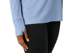 Discount ASICS LONG SLEEVE HEATHER TOP Blue Bliss Heather