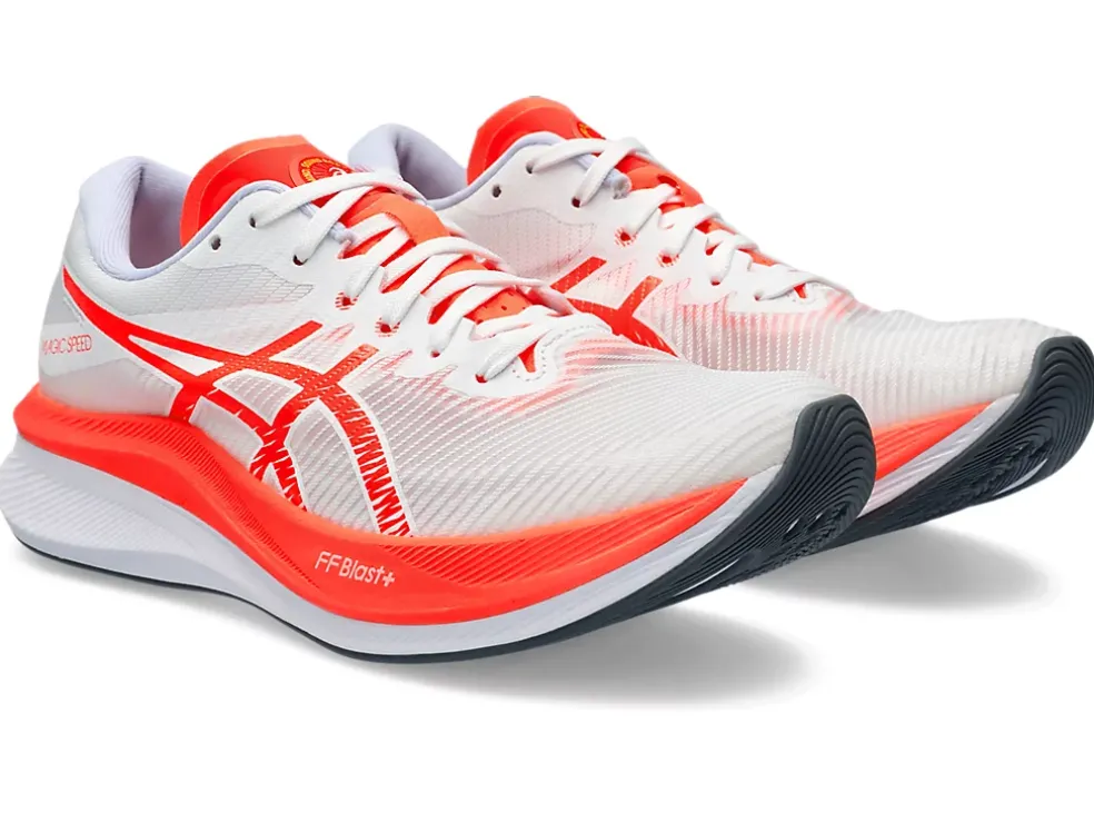 Shop ASICS MAGIC SPEED 3 White/Sunrise Red
