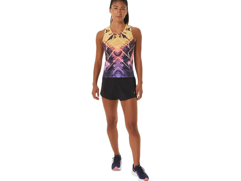 Online ASICS MARATHON TANK Light Orange/Orange Pop/Amethyst