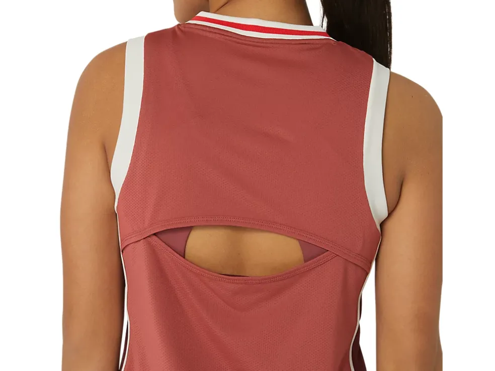 Flash Sale ASICS MATCH TANK Red Snapper