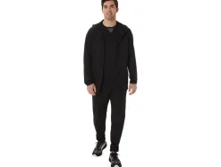 Hot ASICS MEN ACTIBREEZE JACQUARD BRUSHED KNIT JACKET Performance Black