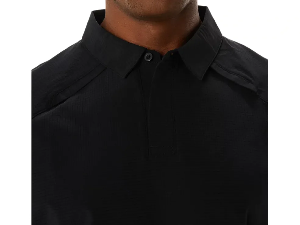 Sale ASICS MEN ACTIBREEZE JACQUARD POLO SHIRT Performance Black