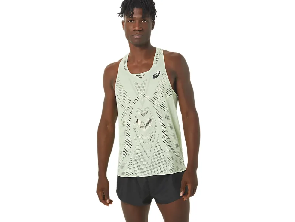 Best ASICS MEN ACTIBREEZE JACQUARD SINGLET Whisper Green