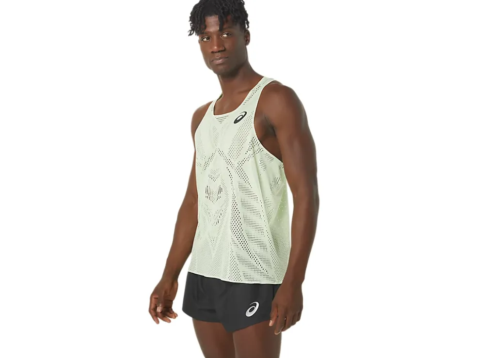 Best ASICS MEN ACTIBREEZE JACQUARD SINGLET Whisper Green