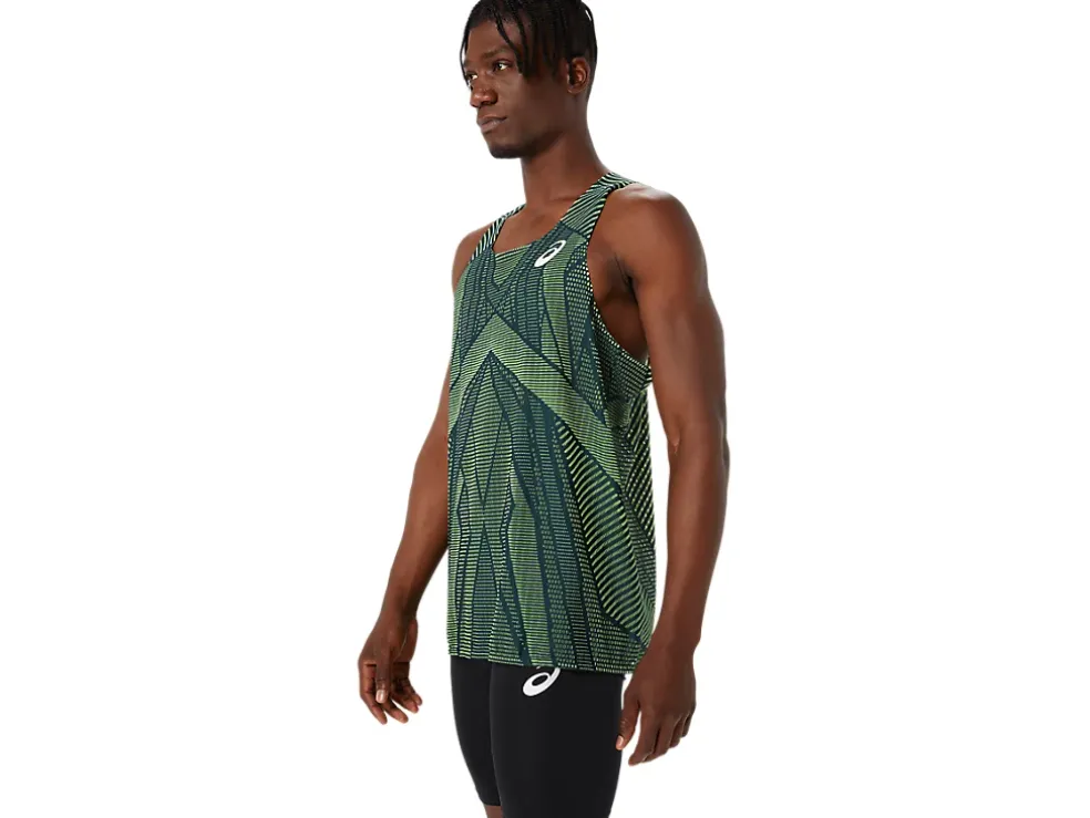 Cheap ASICS MEN ACTIBREEZE SINGLET French Blue/Safety Yellow