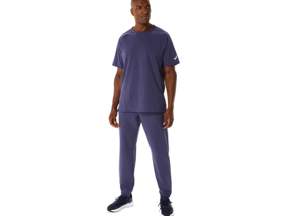 Discount ASICS MEN ACTIBREEZE VENTED WOVEN PANTS Indigo Fog