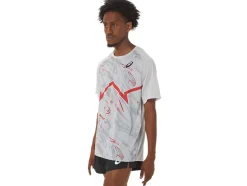 Best ASICS MEN CJ-LINE LIGHT SHORT SLEEVE TOP Glacier Grey/Electric Red