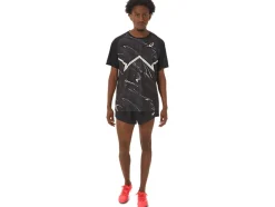 Store ASICS MEN CJ-LINE LIGHT SHORT SLEEVE TOP Performance Black/Whisper Green