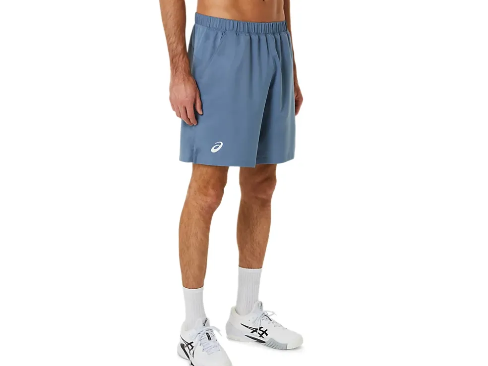 New ASICS MEN COURT 9IN SHORT Steel Blue