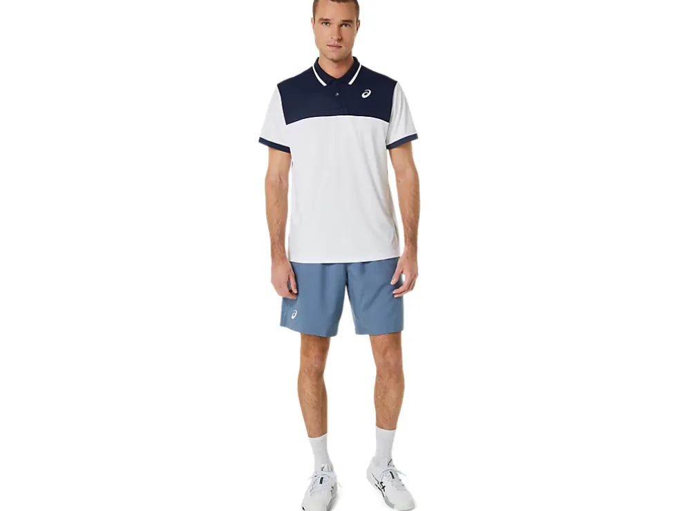 New ASICS MEN COURT 9IN SHORT Steel Blue