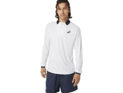 Online ASICS MEN COURT LONG SLEEVE 1/2 ZIP TOP Brilliant White