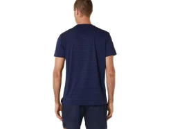 Outlet ASICS MEN COURT STRIPE SHORT SLEEVE TOP Midnight