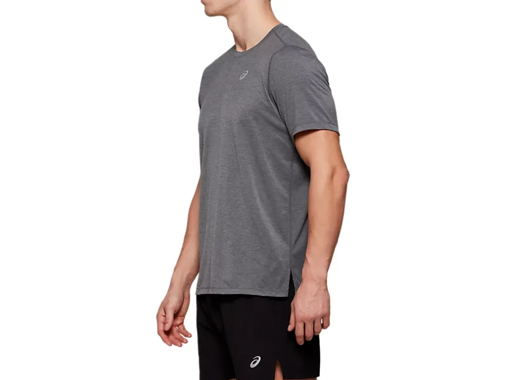 Fashion ASICS MEN DORAI SHORT SLEEVE TOP Dark Grey Heather