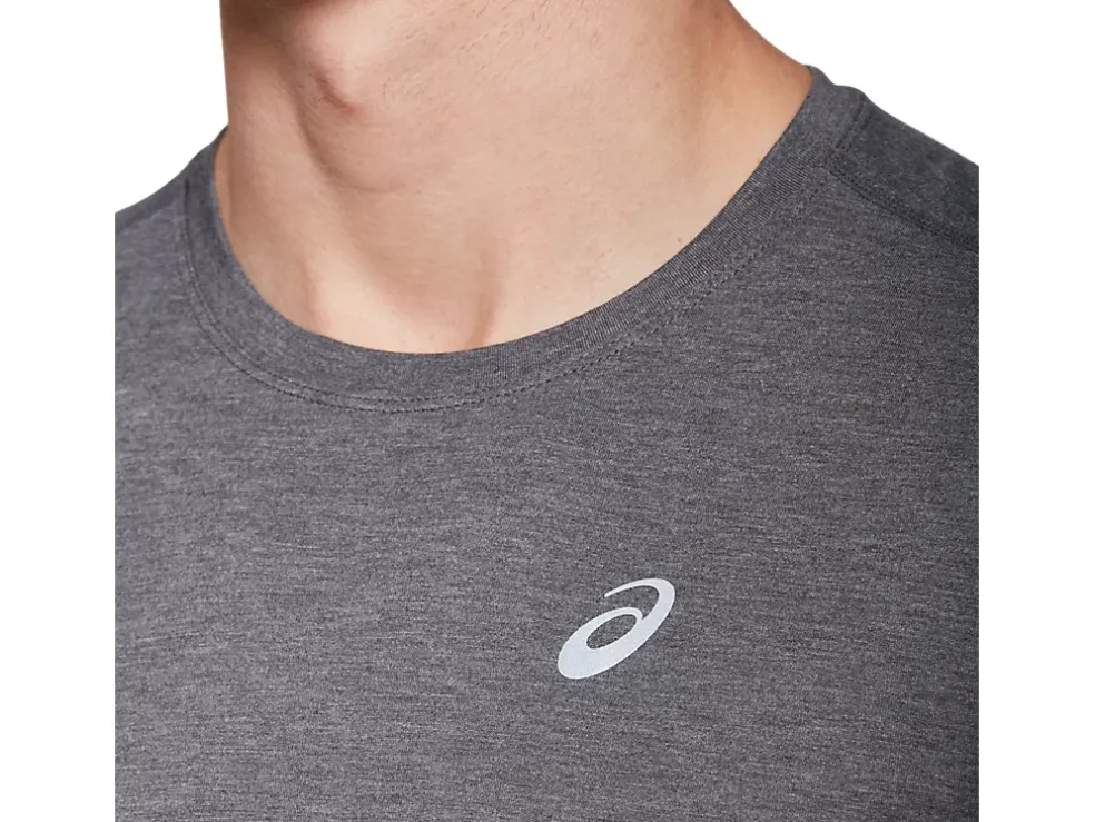 Fashion ASICS MEN DORAI SHORT SLEEVE TOP Dark Grey Heather