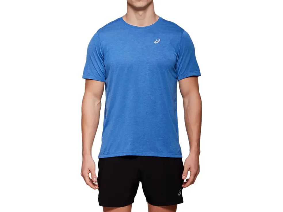 Fashion ASICS MEN DORAI SHORT SLEEVE TOP Asics Blue Heather