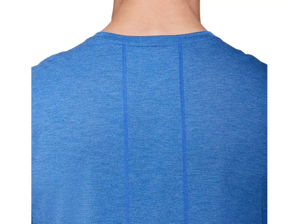 Fashion ASICS MEN DORAI SHORT SLEEVE TOP Asics Blue Heather