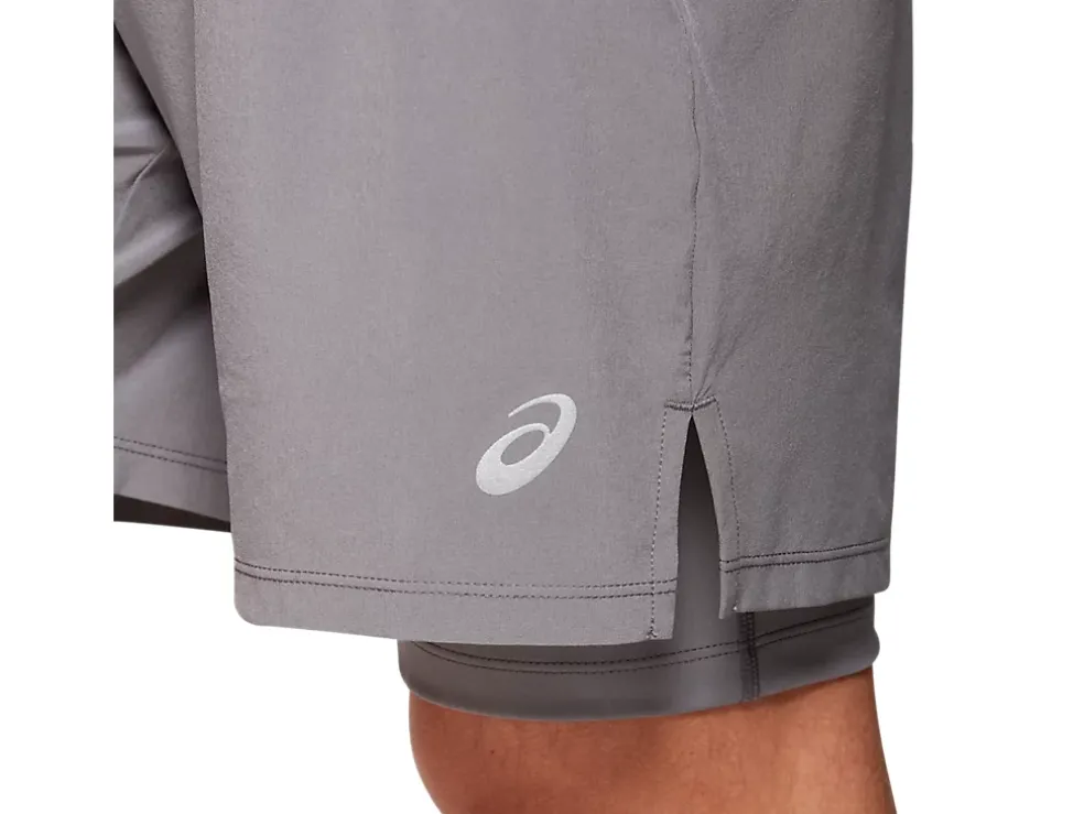 Clearance ASICS MEN FIETRO 7IN 2 N 1 SHORT Carbon