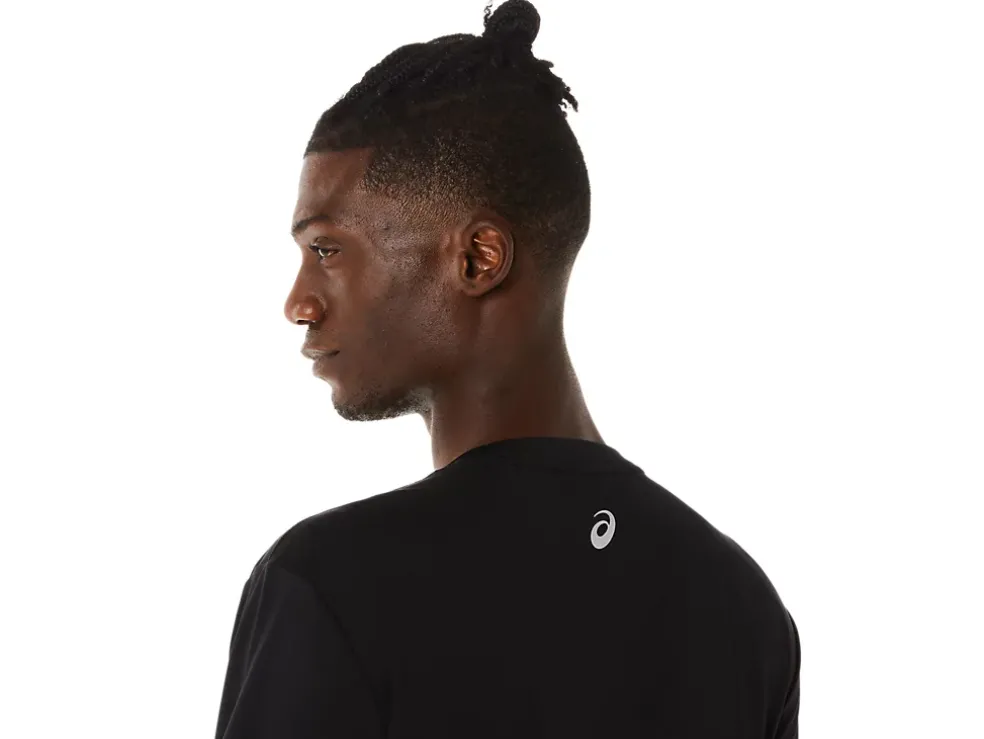 Outlet ASICS MEN FUJITRAIL LOGO LONG SLEEVE TOP Performance Black