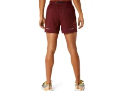 Cheap ASICS MEN FUJITRAIL LOGO SHORT Antique Red/Bright Orange