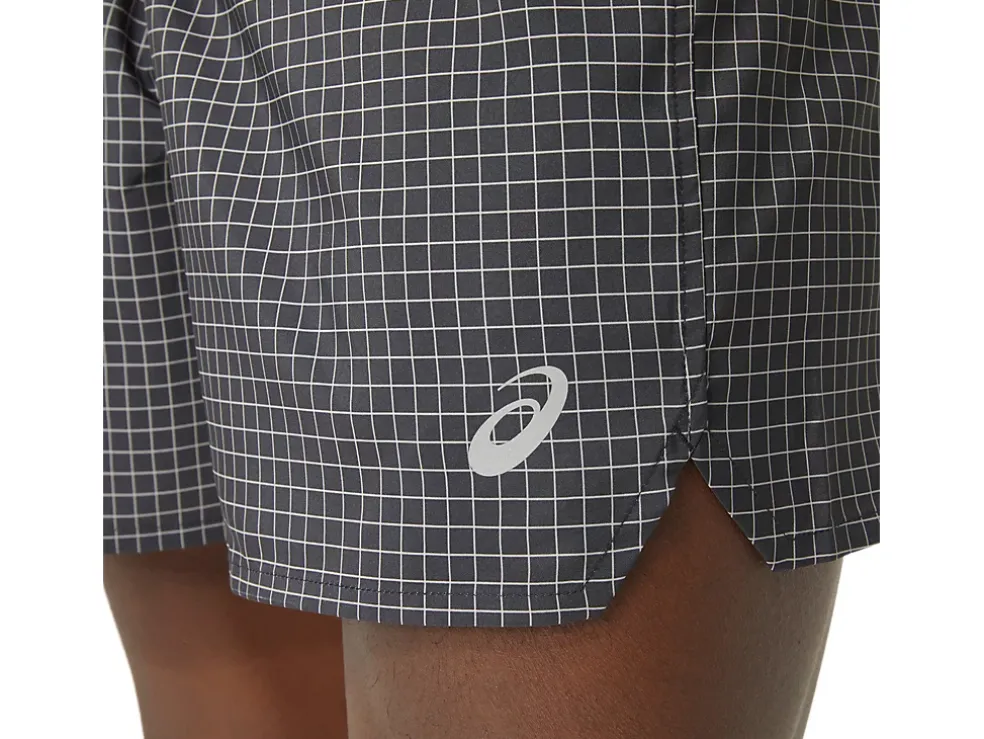 Store ASICS MEN FUJITRAIL LOGO SHORT Performance Black/Lime Zest