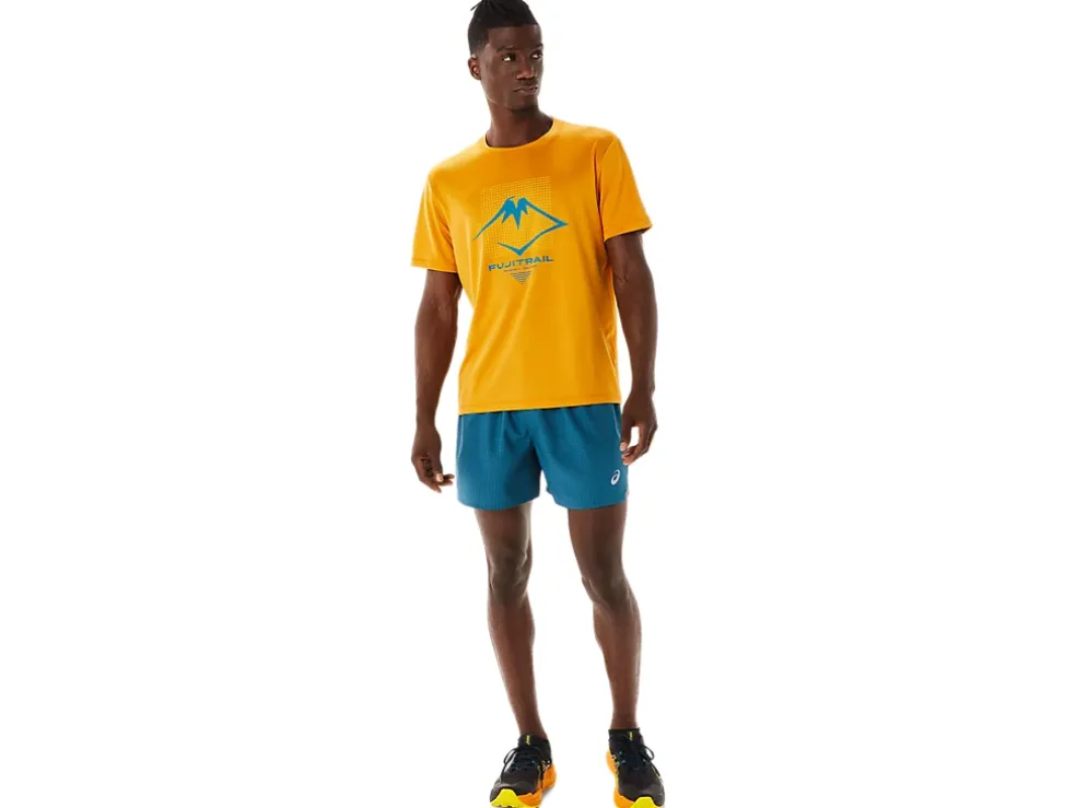 Online ASICS MEN FUJITRAIL LOGO SHORT SLEEVE TOP Sandstorm