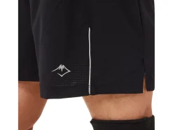 Discount ASICS MEN FUJITRAIL SHORT Performance Black/Blue Harmony