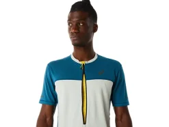 Clearance ASICS MEN FUJITRAIL SHORT SLEEVE TOP Ink Teal/Light Sage