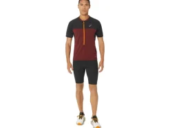 Flash Sale ASICS MEN FUJITRAIL SHORT SLEEVE TOP Antique Red/Performance Black