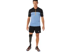 Clearance ASICS MEN FUJITRAIL TOP Blue Harmony/Performance Black
